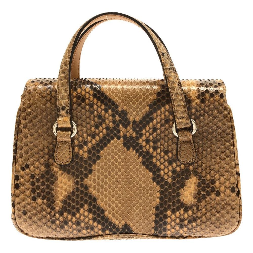 Gucci Ladylock Handbag Tan Python - image 3